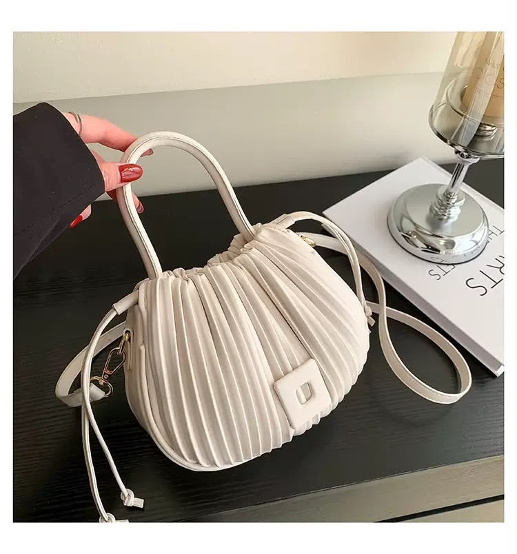 Noir Pleated Dumpling Bag
