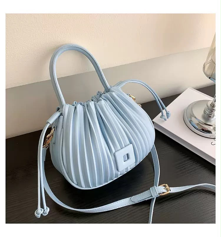 Noir Pleated Dumpling Bag