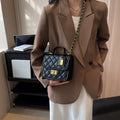 Diamond Quilted Square Bag