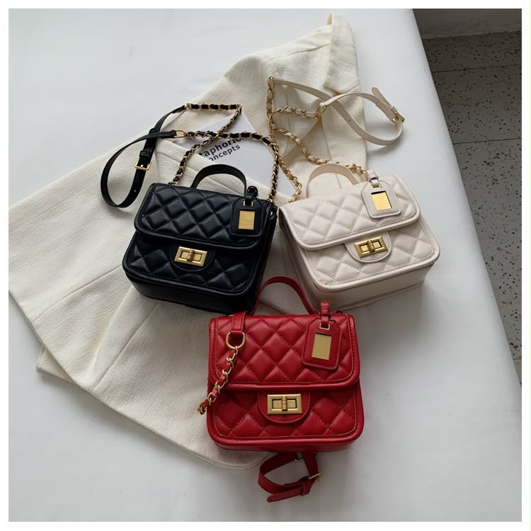 Diamond Quilted Square Bag