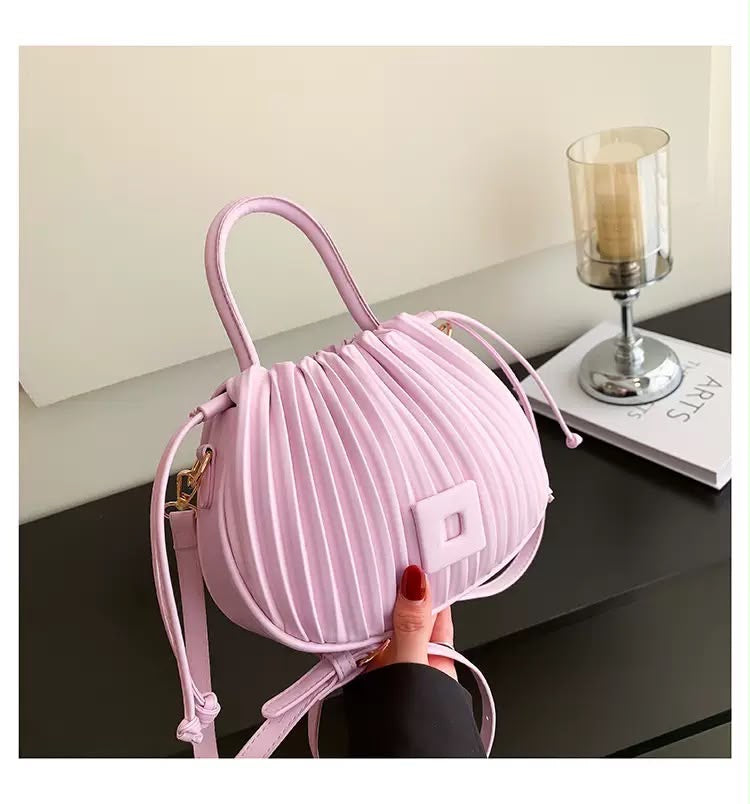 Noir Pleated Dumpling Bag