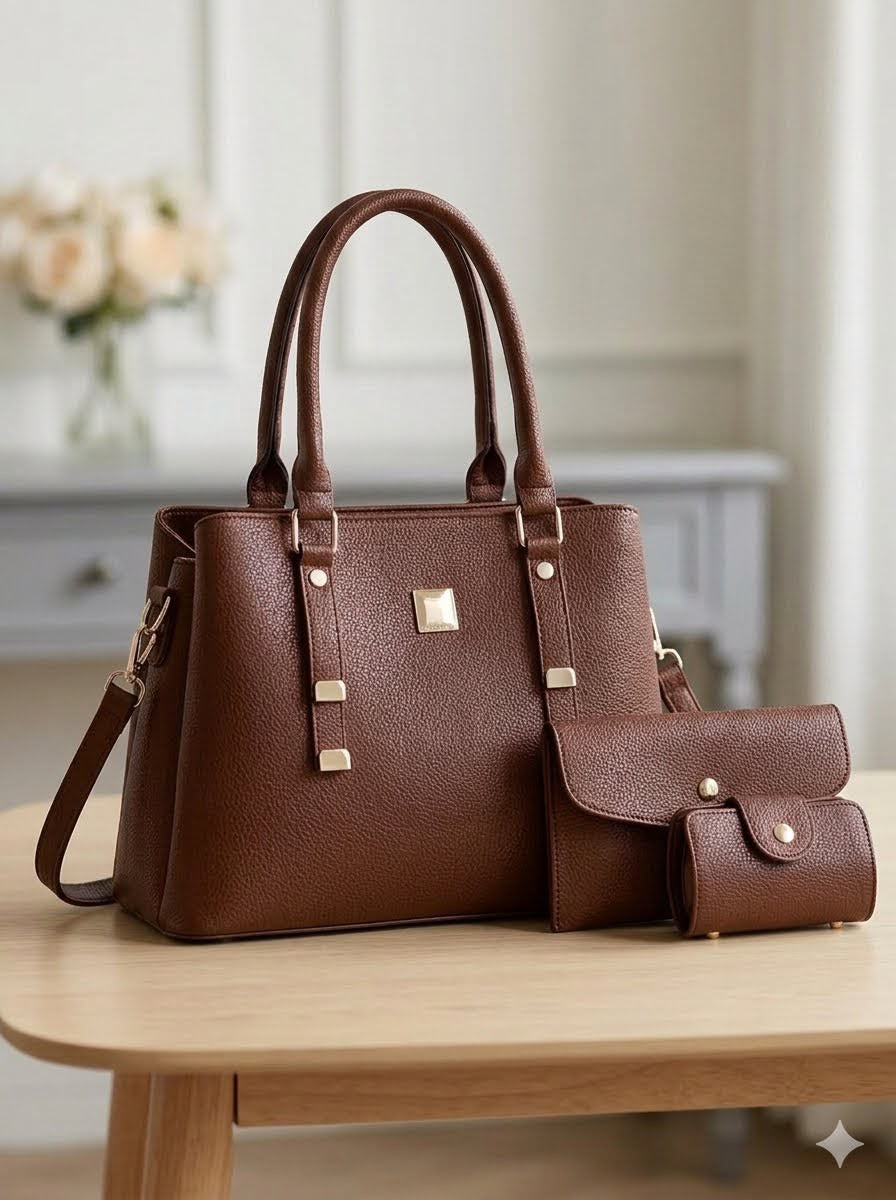 Pebbled Leather Work Tote