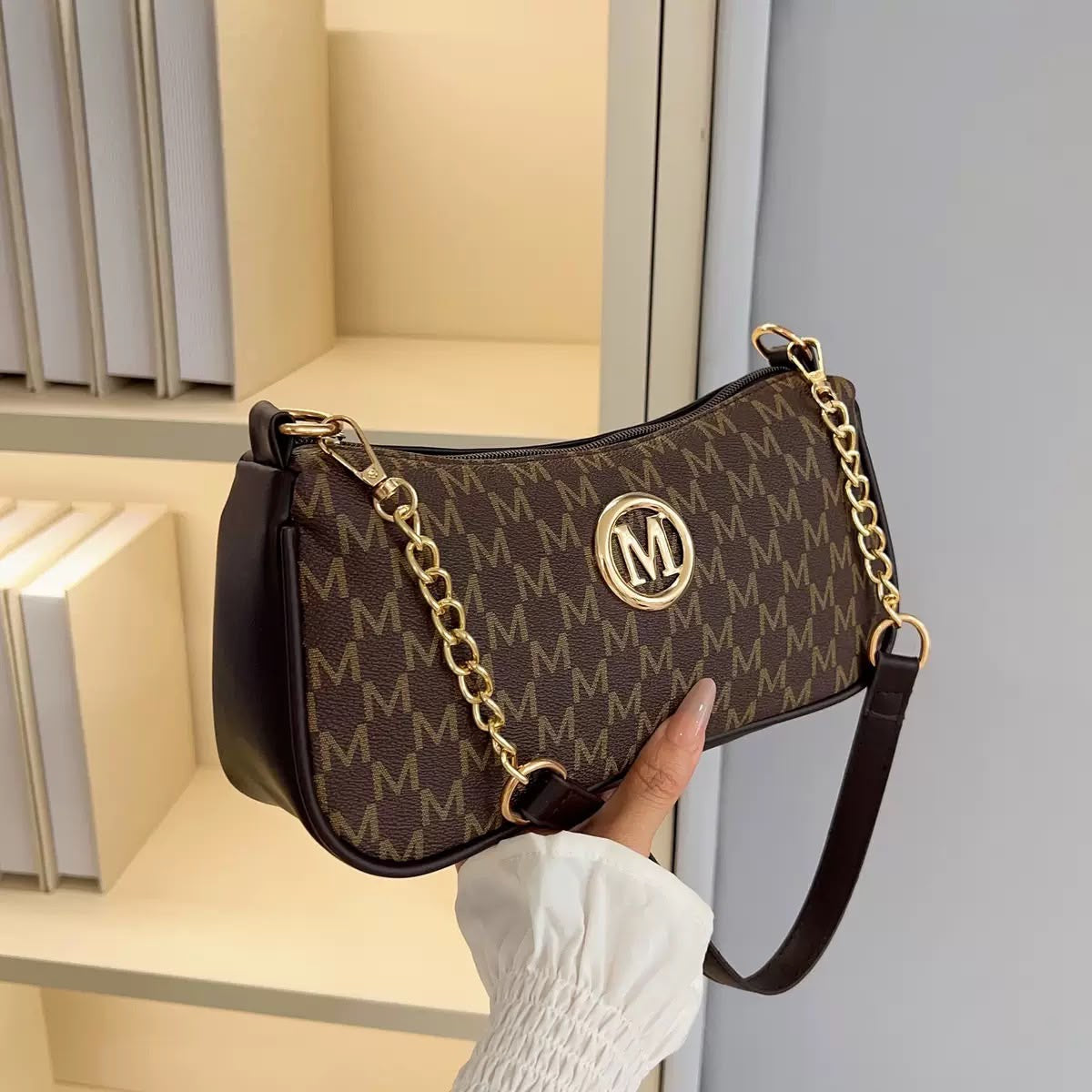 Black Monogram M Shoulder Bag