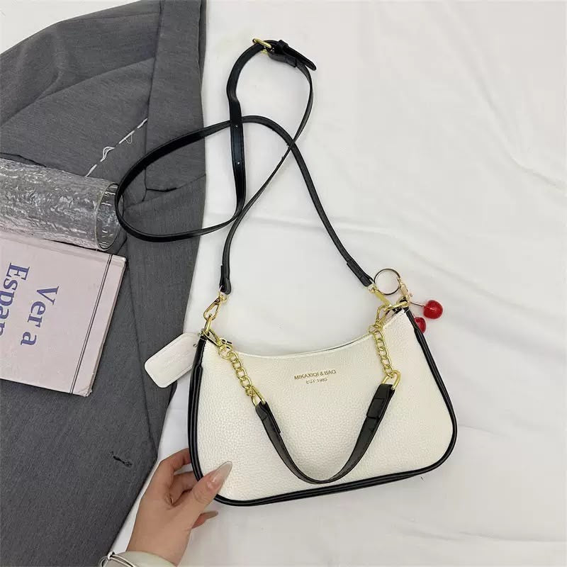 Cherry Chain Crescent Bag