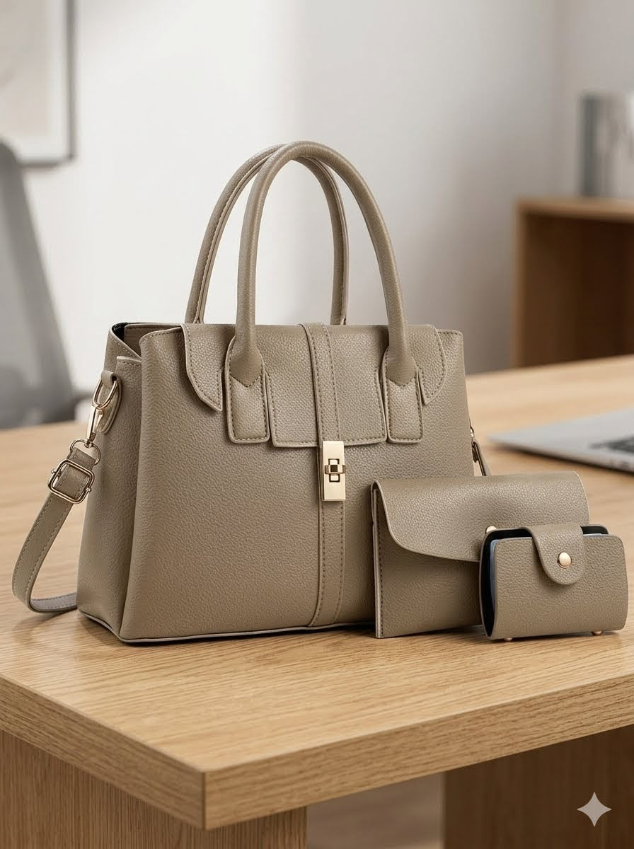 Pebbled Leather Work Tote