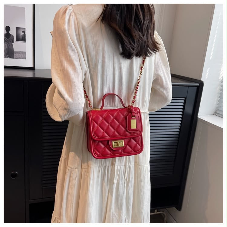 Diamond Quilted Square Bag