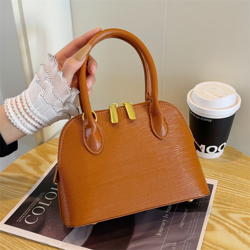 Mini Alma Textured Top-Handle Bag