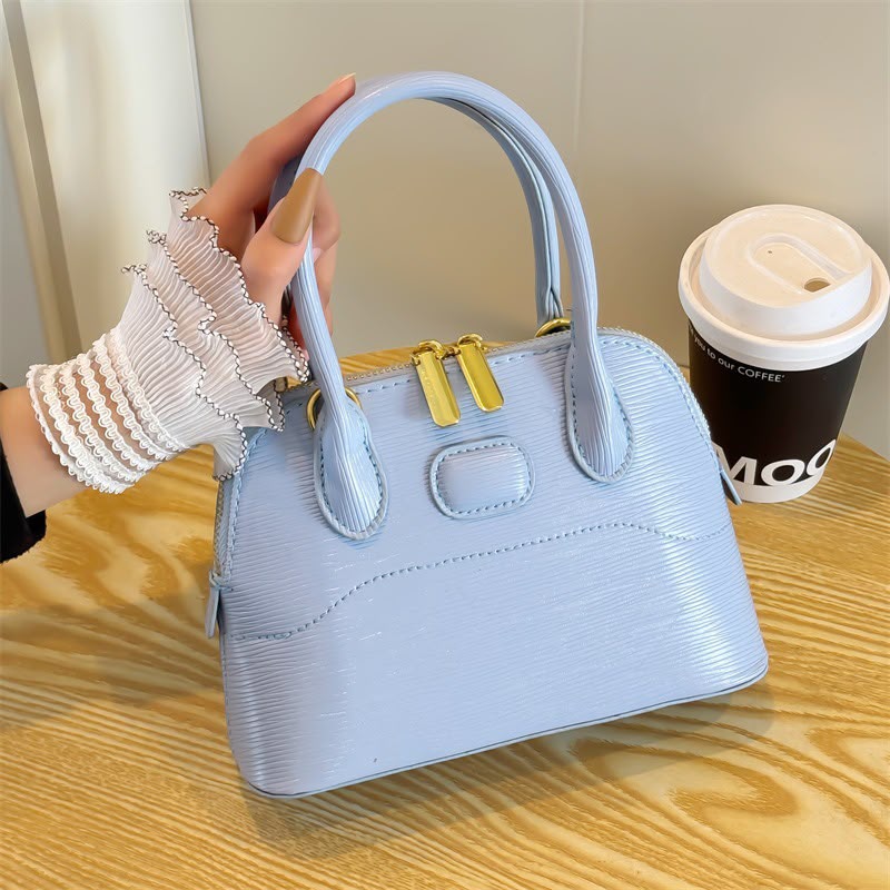 Mini Alma Textured Top-Handle Bag
