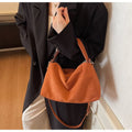 Suede Slouchy Shoulder Bag