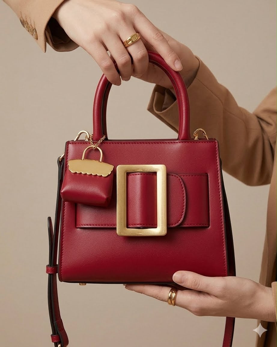 Gold Buckle Mini Top Handle Bag