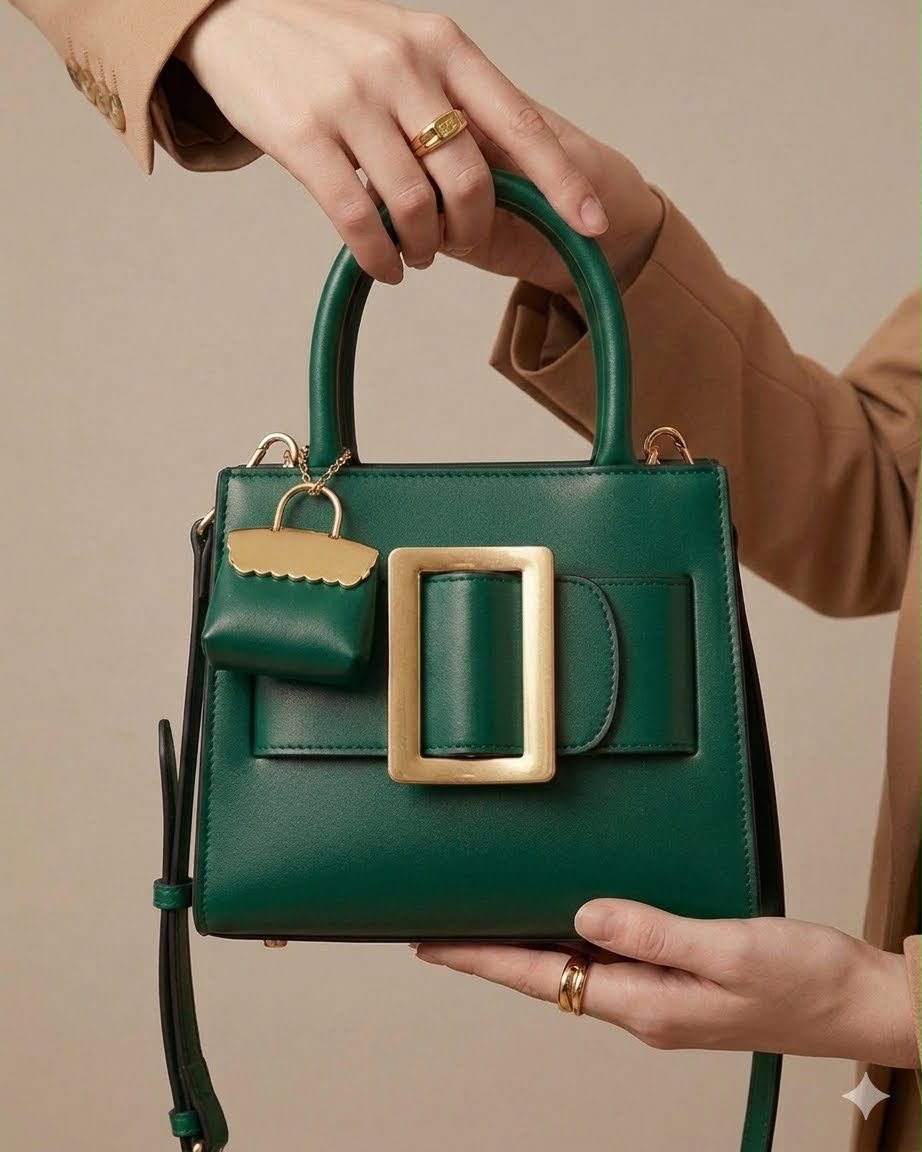 Gold Buckle Mini Top Handle Bag